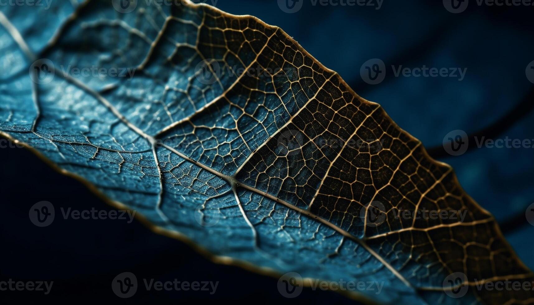 Vibrant leaf vein pattern in macro, showcasing beauty in nature generated by AI photo