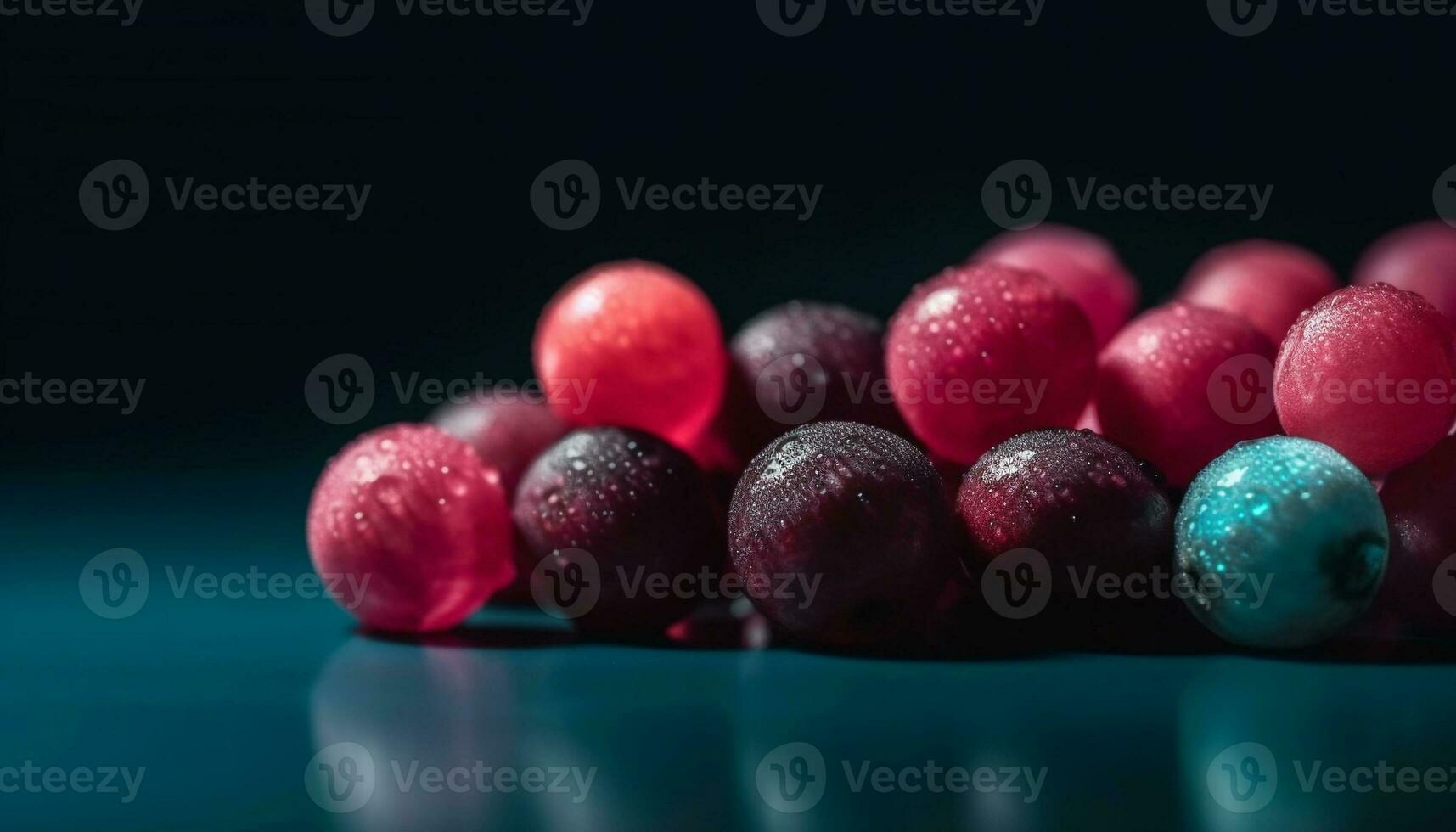 A close up of multi colored candy arranged in a bowl generated by AI photo