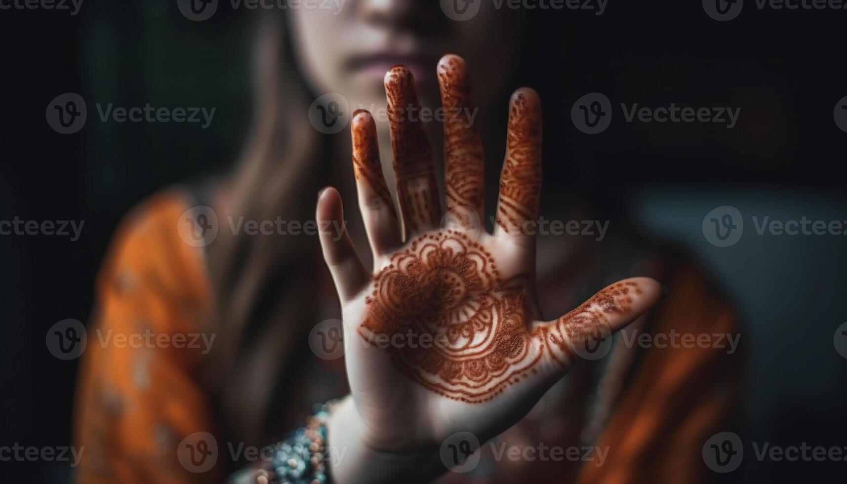 Two young adults holding hands, sitting in nature, enjoying togetherness generated by AI photo