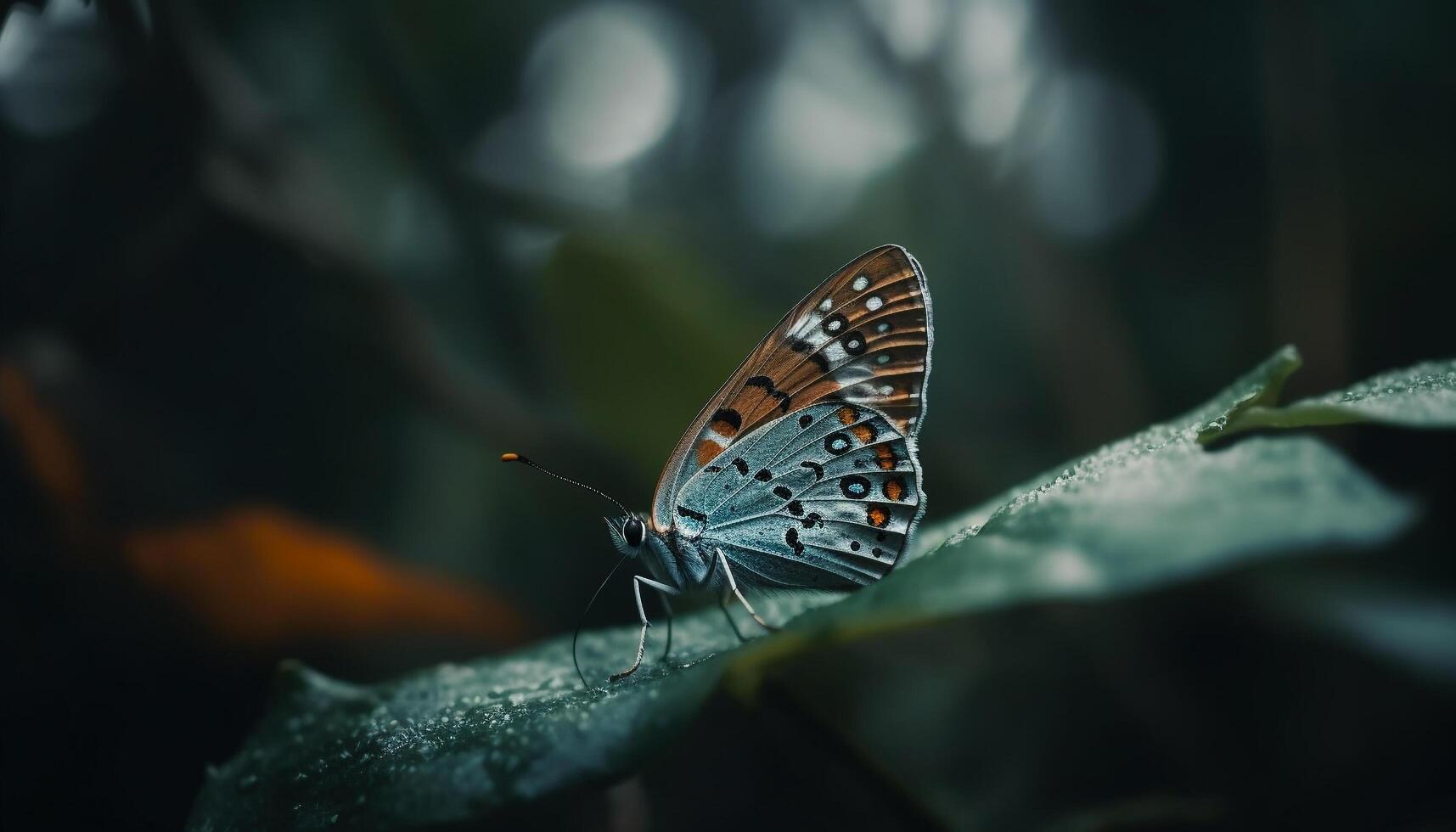 el frágil belleza de un multi de colores mariposa en naturaleza tranquilidad generado por ai foto