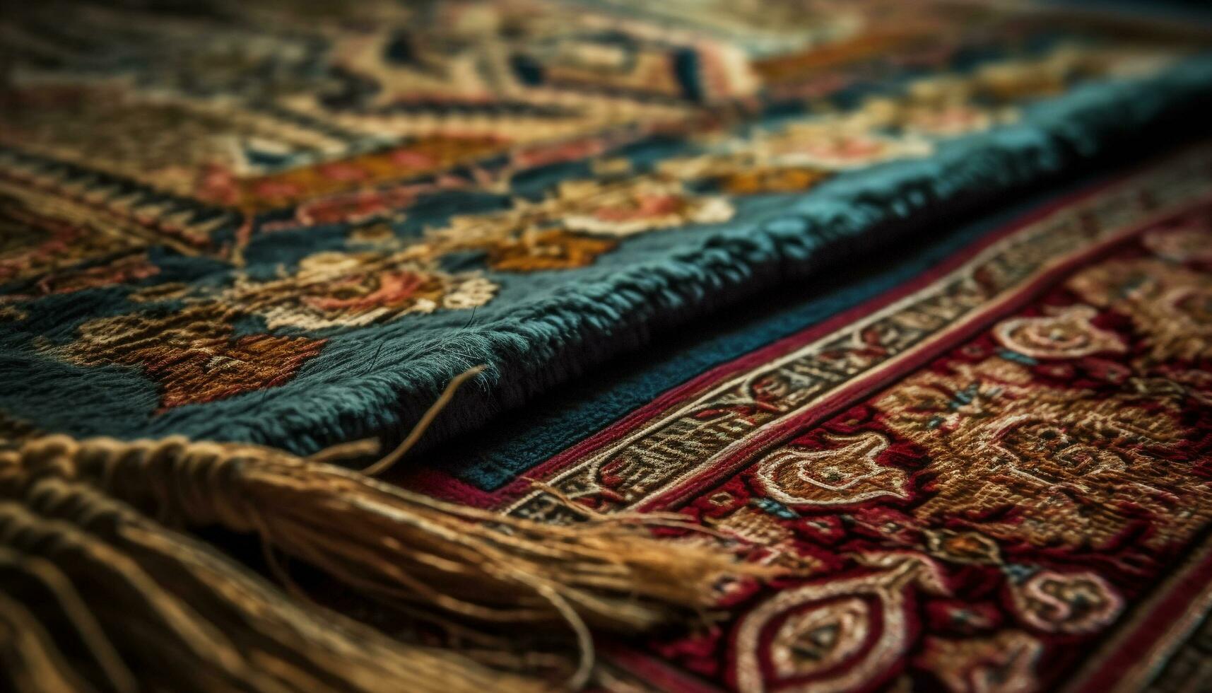 turco kilim alfombra un tejido obra maestra de indígena cultura y arte generado por ai foto