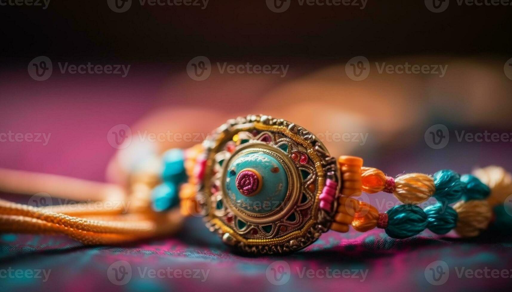 Ornate jewelry collection showcases Indian culture elegance and spirituality generated by AI photo