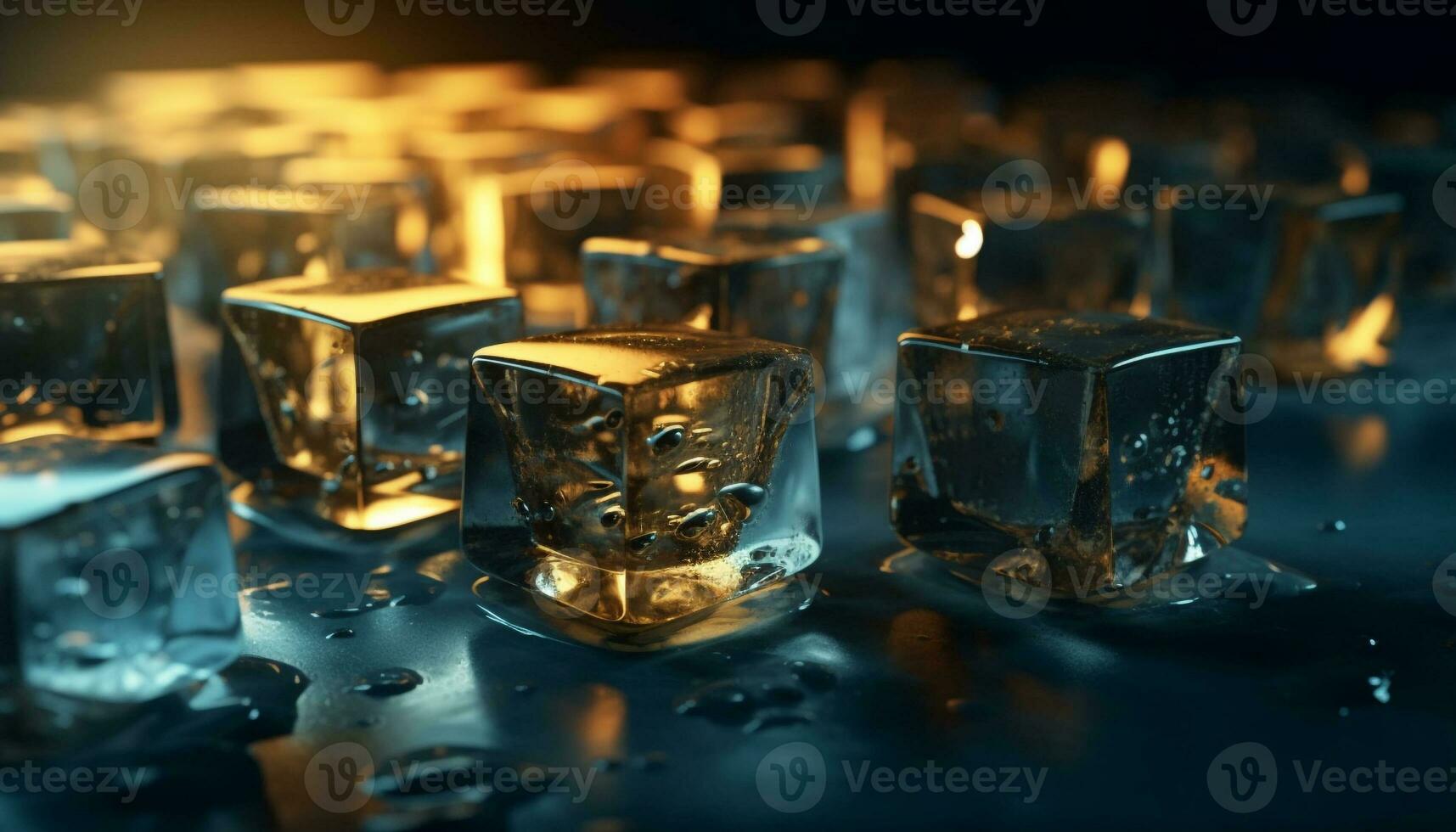 A glowing candle illuminates the crystal glass of whiskey generated by AI photo