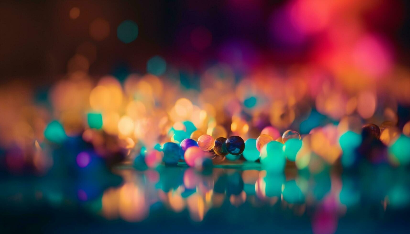 Vibrant celebration of colors, abstract patterns and glowing decorations generated by AI photo