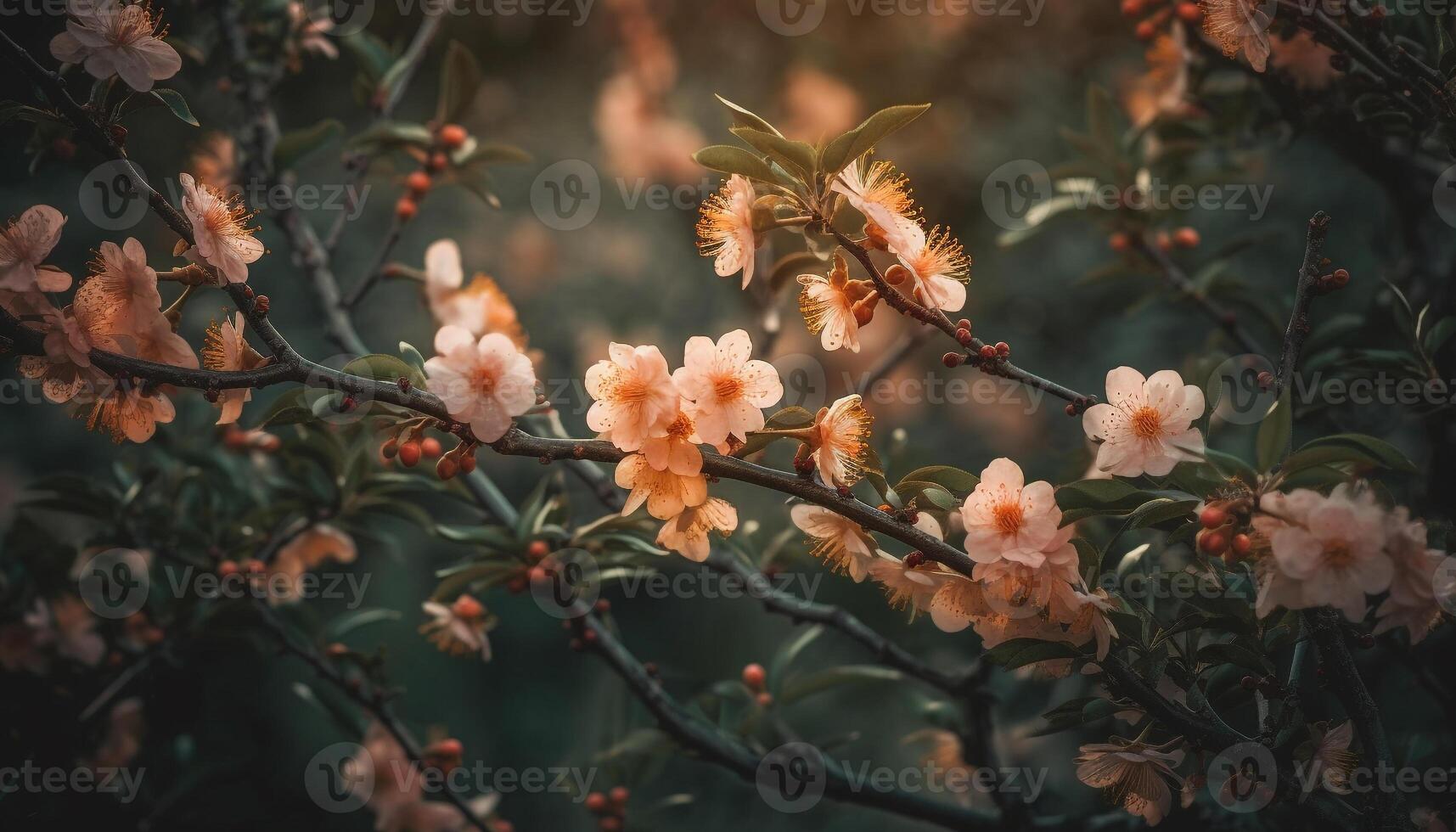 el belleza en naturaleza brilla mediante el vibrante colores al aire libre generado por ai foto