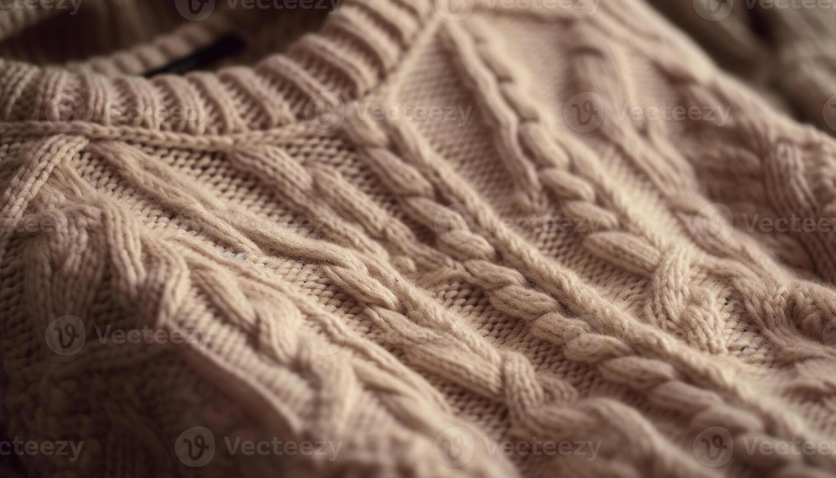 Warm, cozy cardigan sweater with striped pattern, knitted with cashmere generated by AI photo