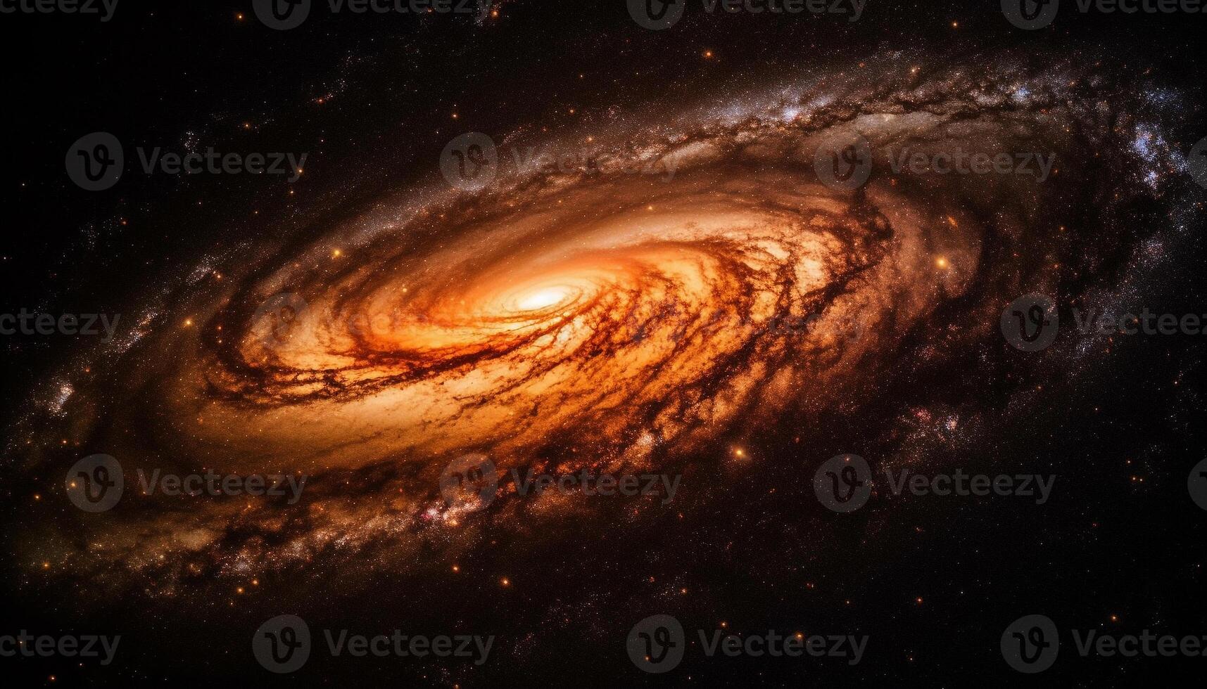 Exploring the deep galaxy, orbiting star fields with astronomy telescope generated by AI photo