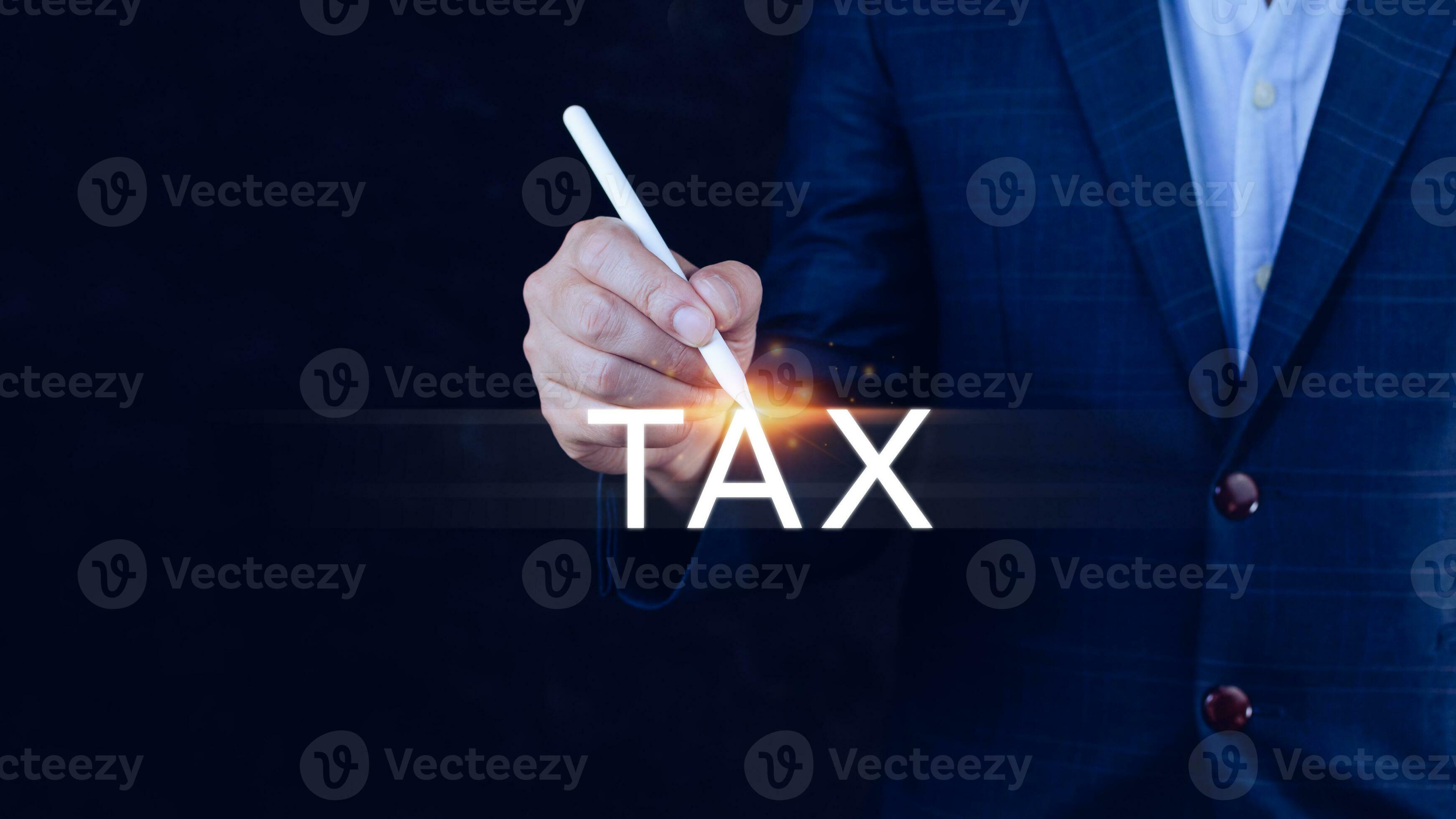 Concept of taxes payment optimisation business finance, Businessman