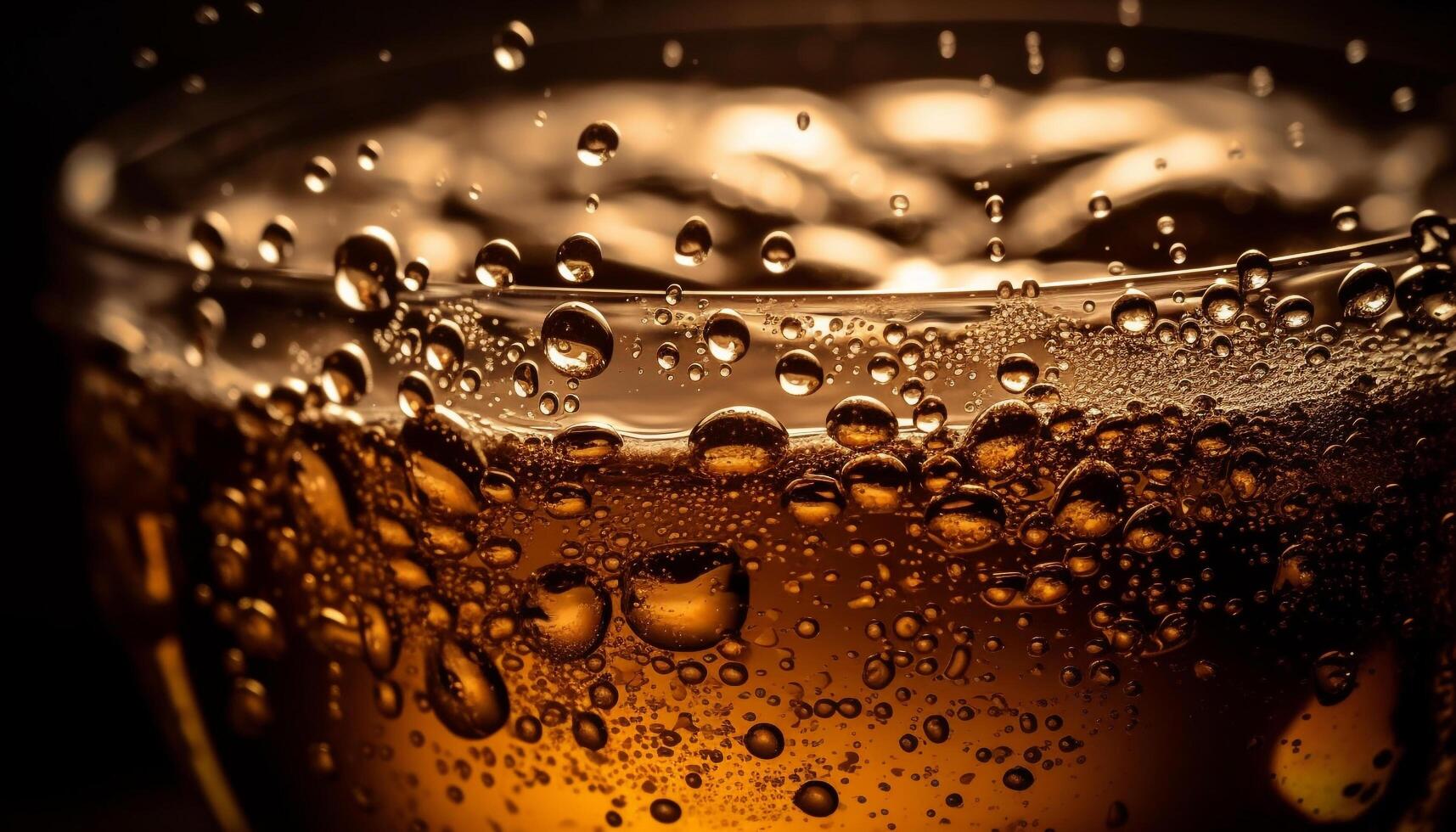 A frothy pint of cold beer, refreshing and celebratory generated by AI photo