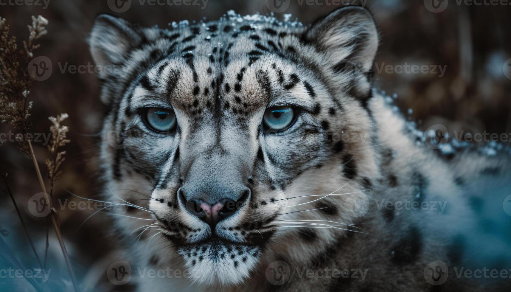 The majestic tiger close up portrait shows its dangerous beauty generated by AI photo