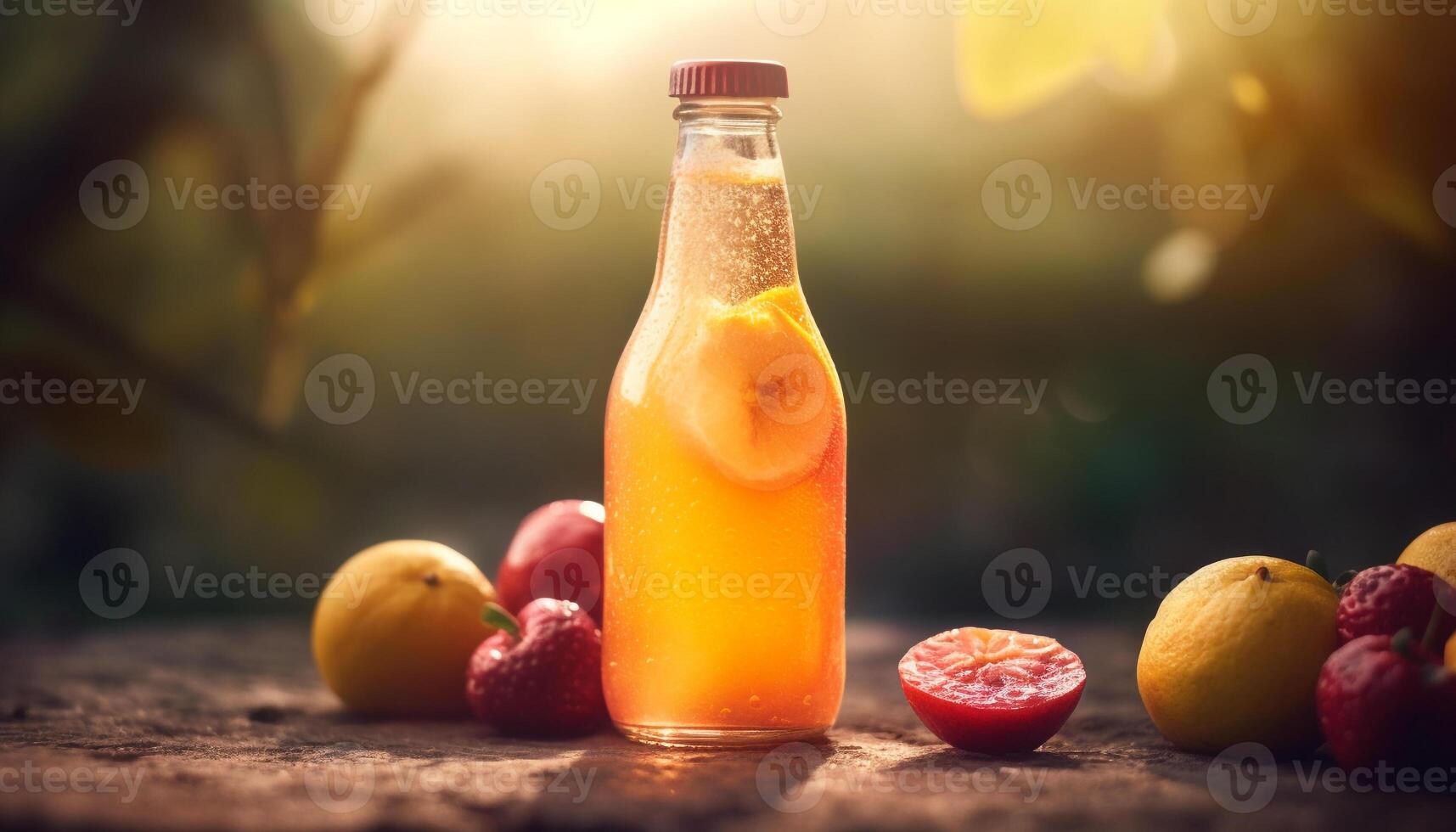 Organic citrus cocktail, a refreshing summer drink for healthy lifestyles generated by AI photo