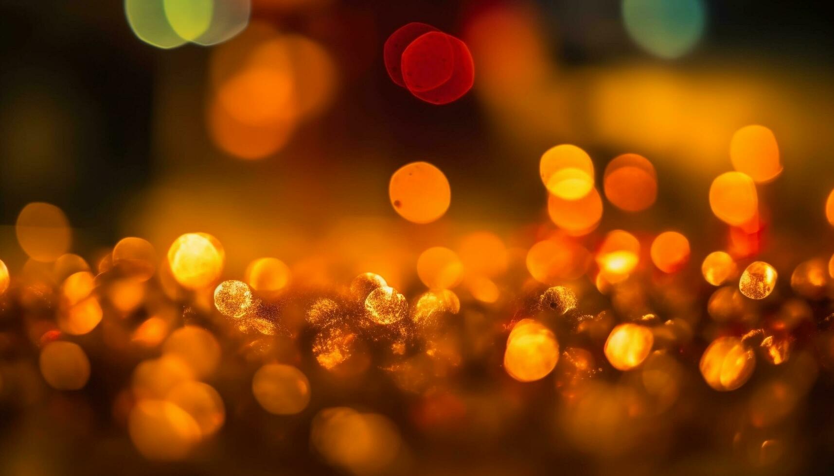 Vibrant colors and glitter illuminate the dark winter backdrop generated by AI photo