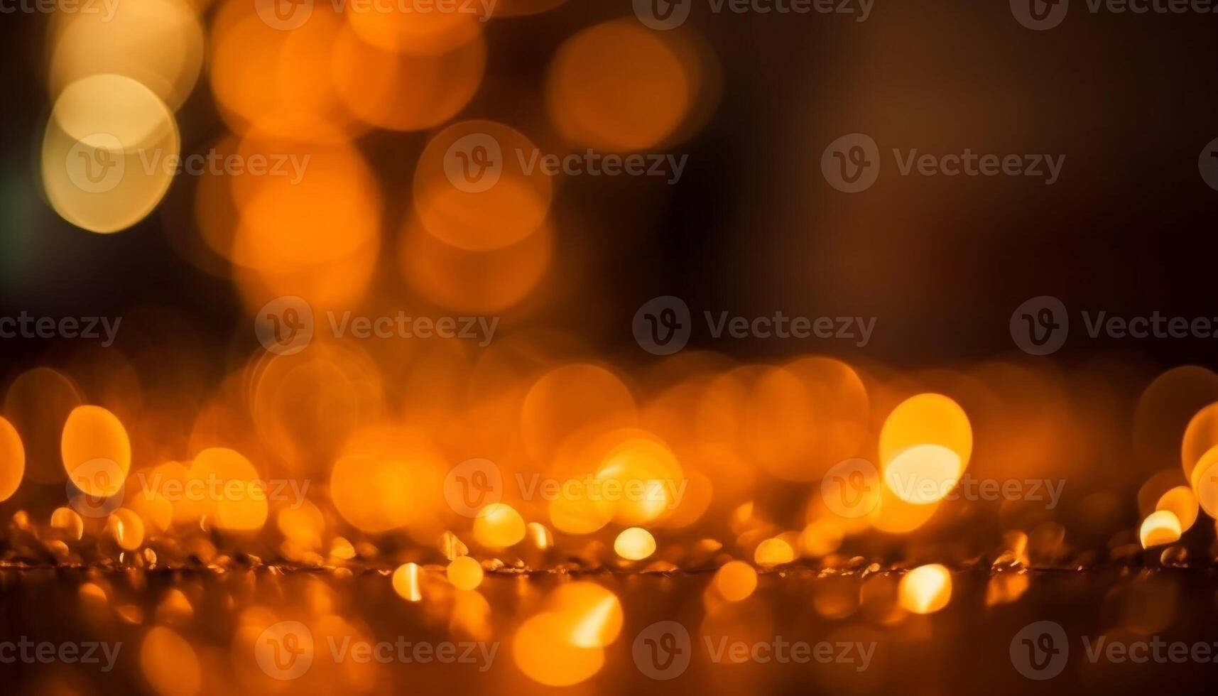 Softly glowing Christmas lights illuminate abstract backdrop in vibrant celebration generated by AI photo