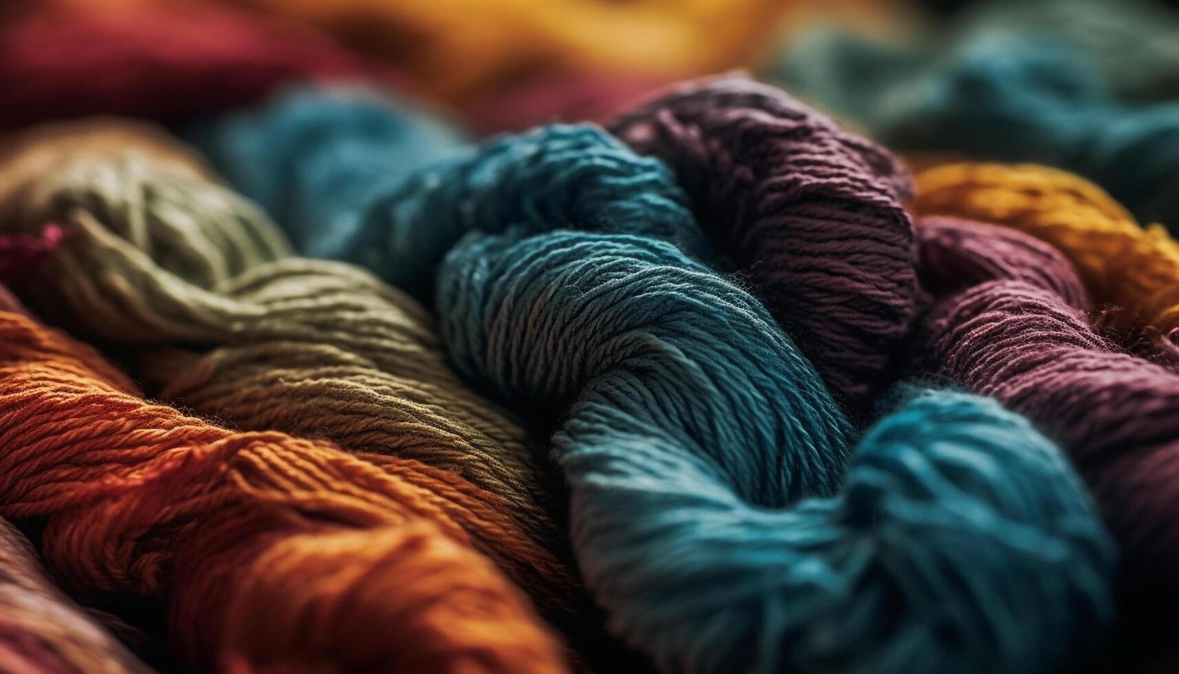 Vibrant colors woven into softness, a spool of creativity generated by AI photo