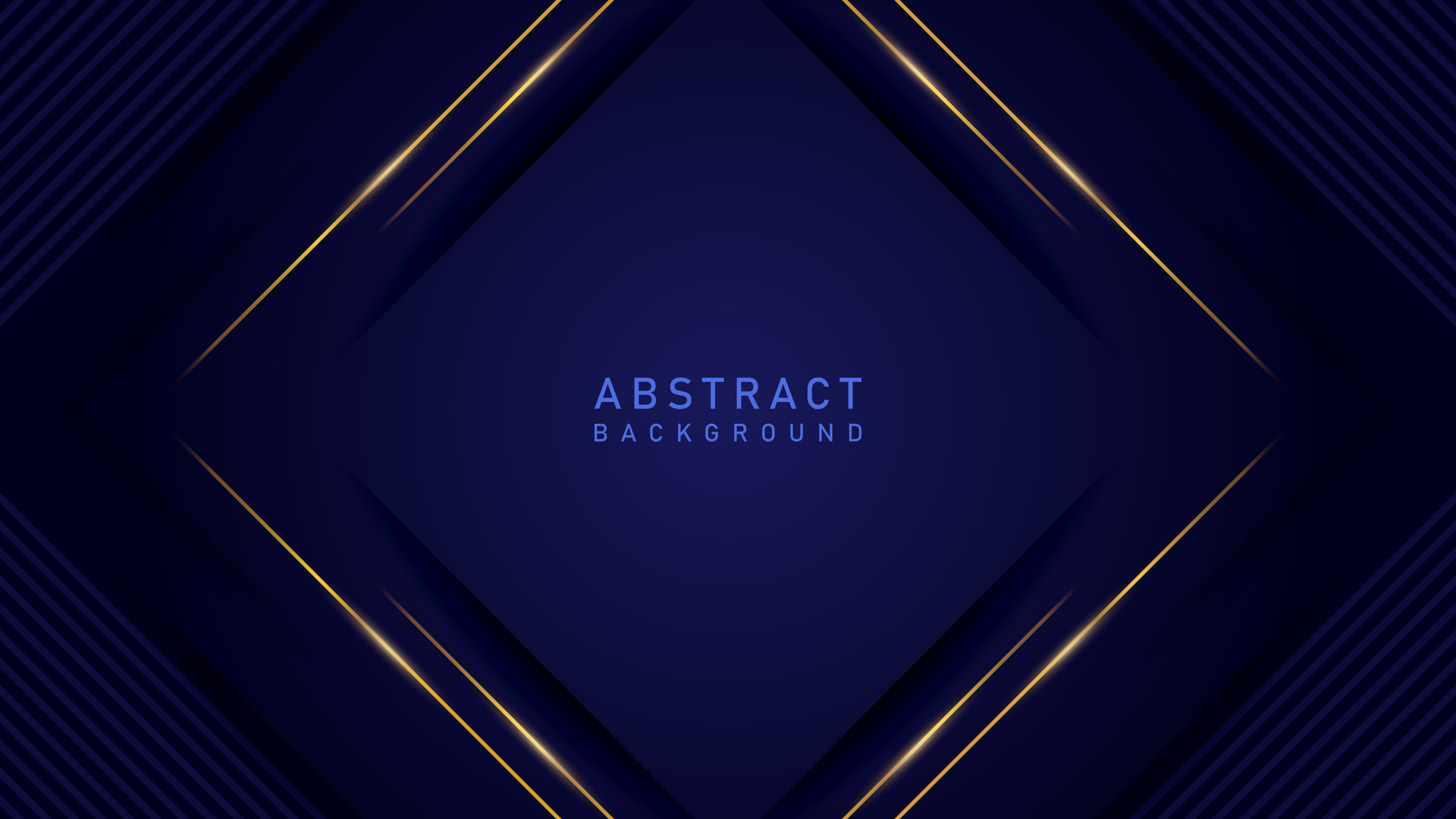 abstract modern blue background with frame and gold line. luxury