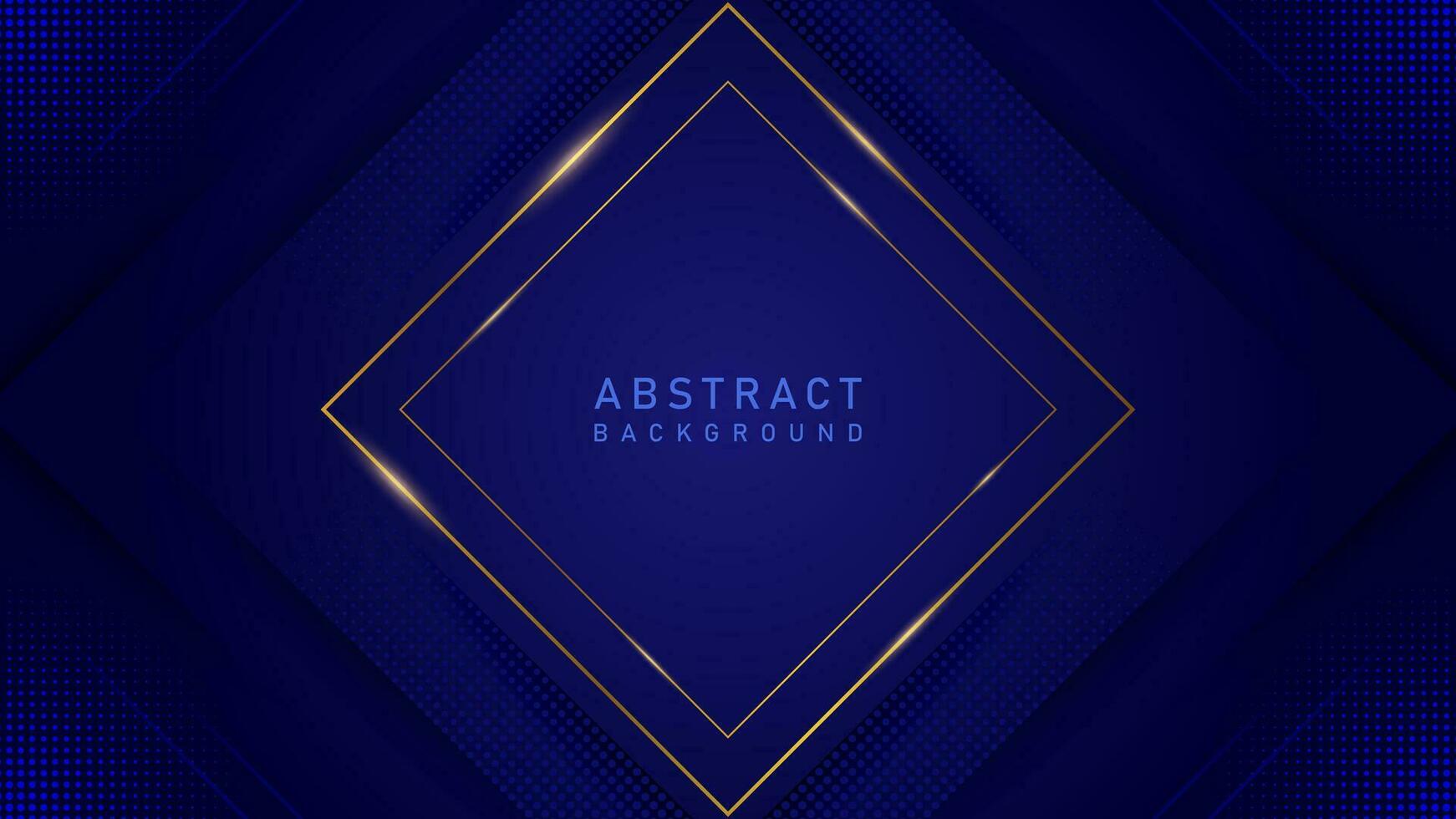modern abstract elegant blue background with gold frame. luxury elegant theme design vector illustration EPS10