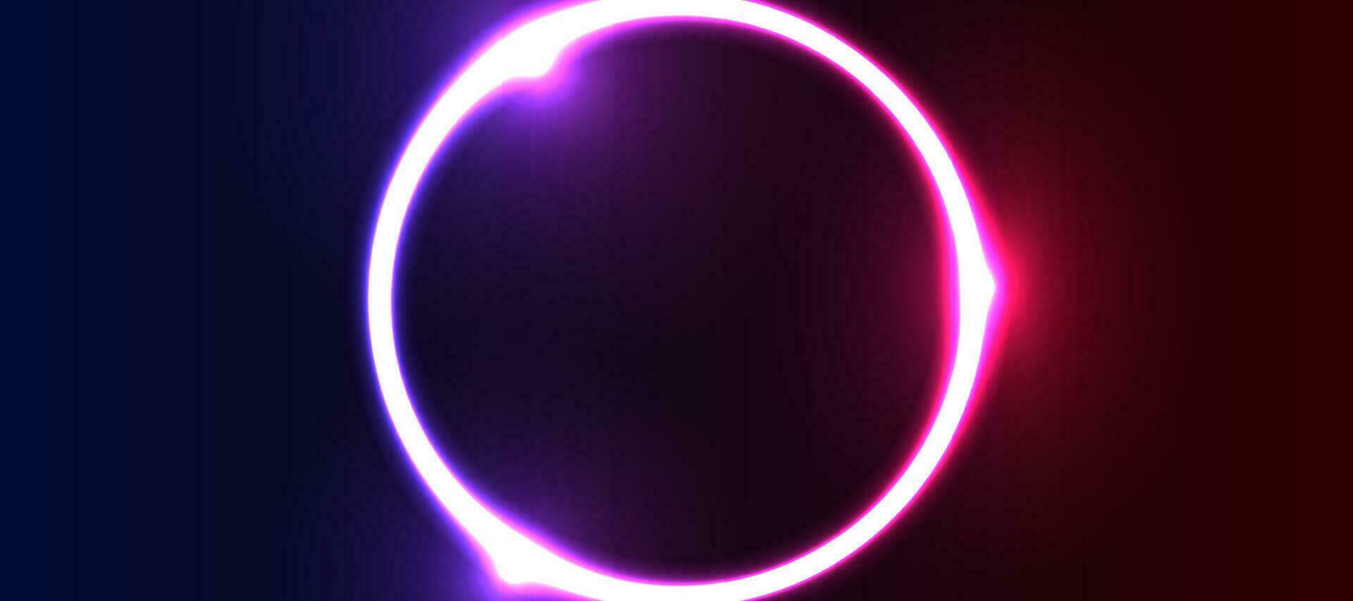 simple glowing blue and pink neon circle modern background vector illustration EPS10
