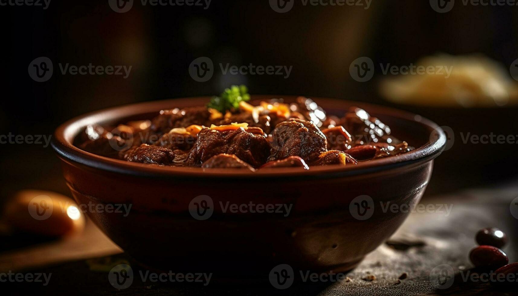 Fresh organic fruit bowl on rustic wooden table generated by AI photo