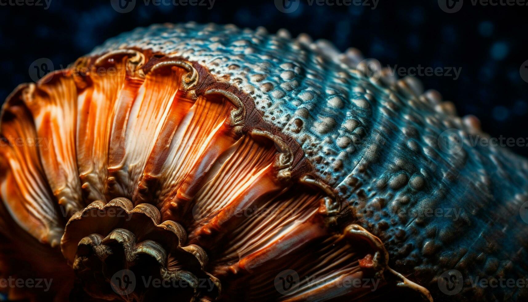 Beautiful spiral shell, a souvenir from scuba diving generated by AI photo
