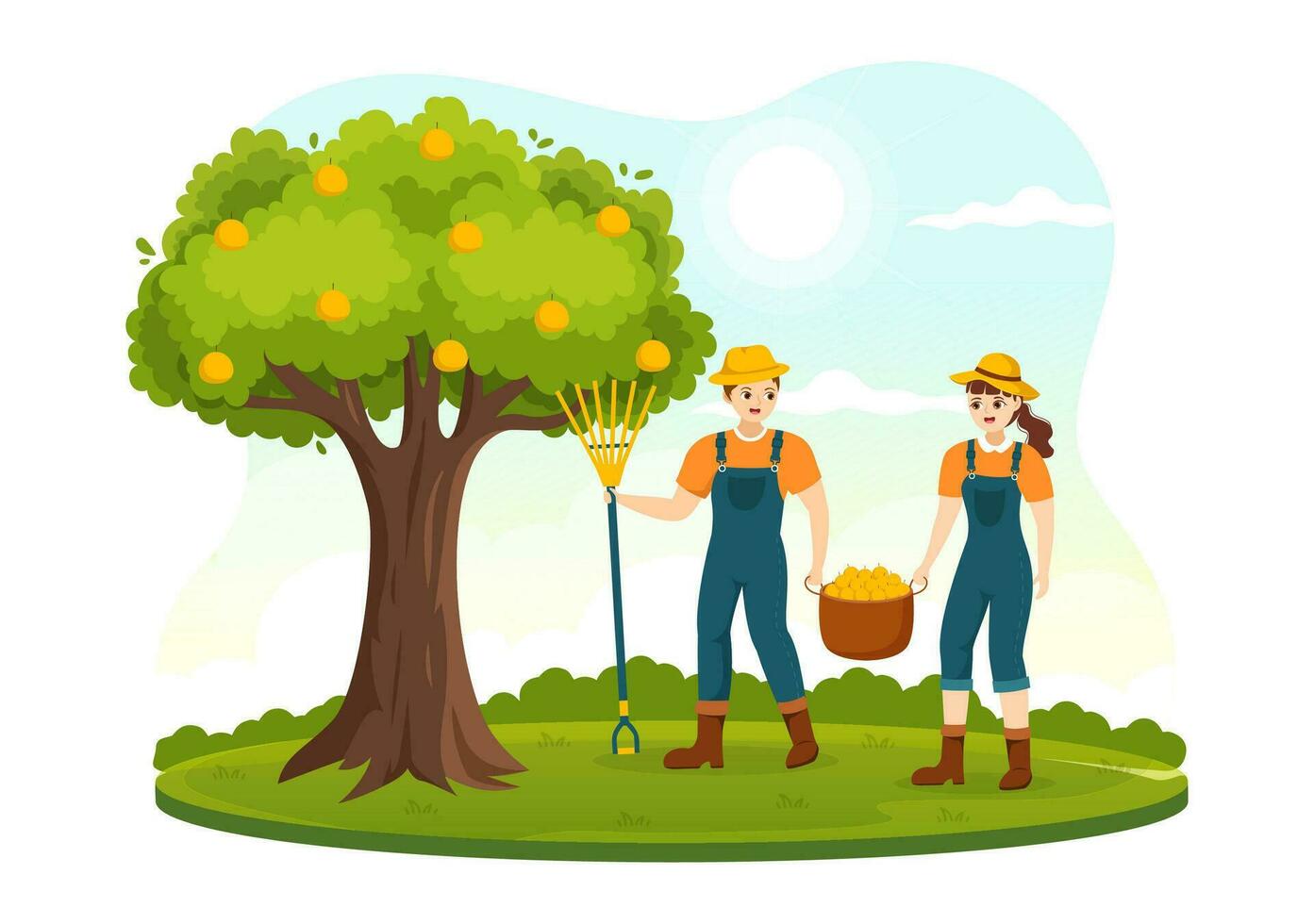 Harvest Season Vector Illustration with Autumn of Pumpkins and Seasonal Agricultural on a Farm in Flat Cartoon Hand Drawn Background Templates