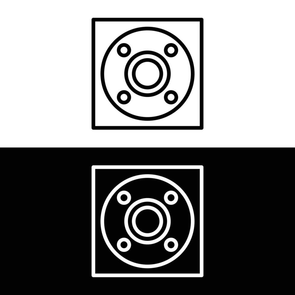 Car fog lamp icon. Car fog lamp outline icon isolated on white and black background from car parts collection. Line vector sign, symbol for web and mobile