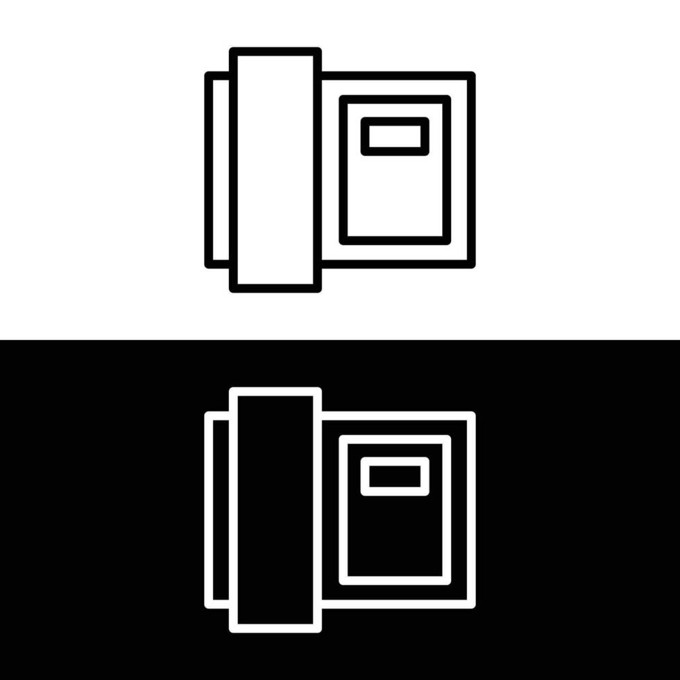 Fax machine line icon. Linear style sign for mobile concept and web design. Office telephone outline vector icon. Symbol, logo illustration