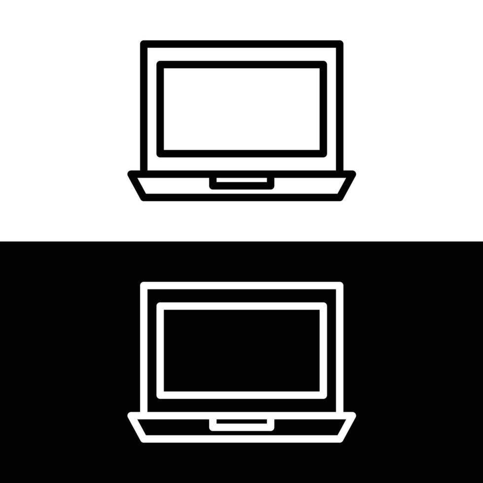 ordenador portátil icono. computadora símbolo moderno, simple, vector, icono para sitio web diseño, móvil aplicación, ui vector