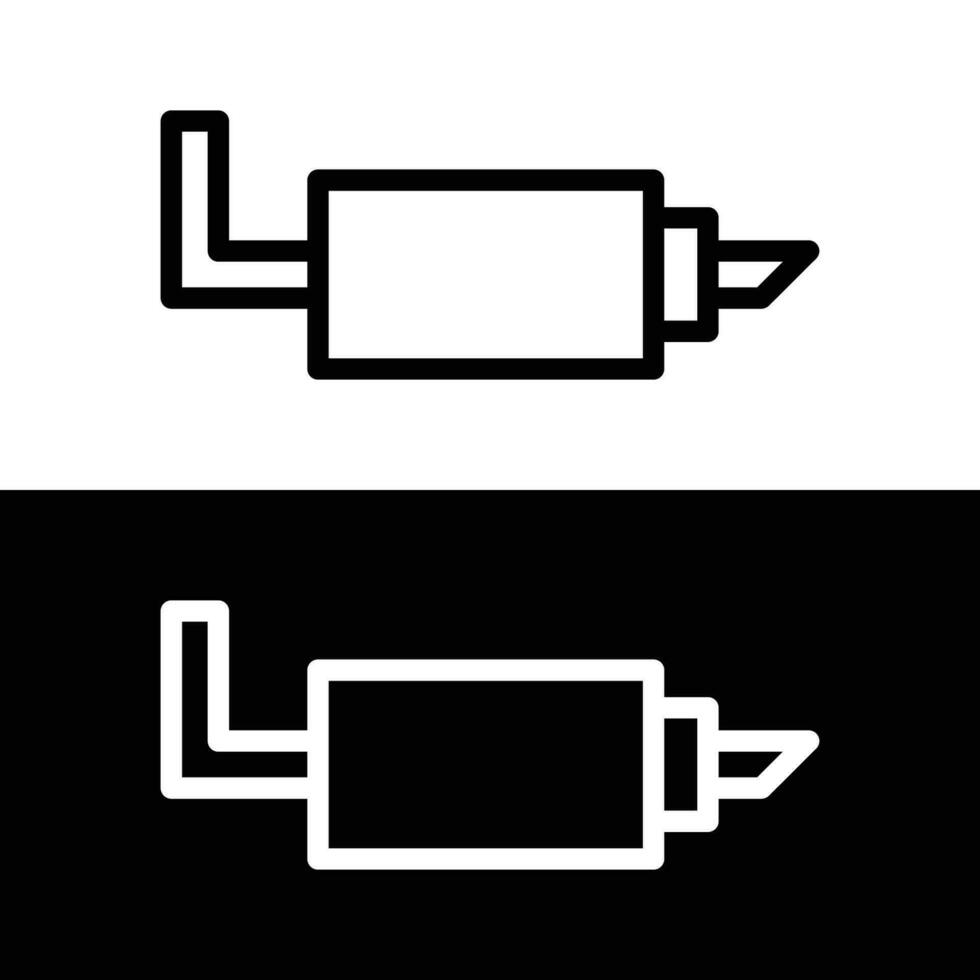 Exhaust pipe line icon. linear style sign for mobile concept and web design. Car muffler pipe outline vector icon. Symbol, logo illustration