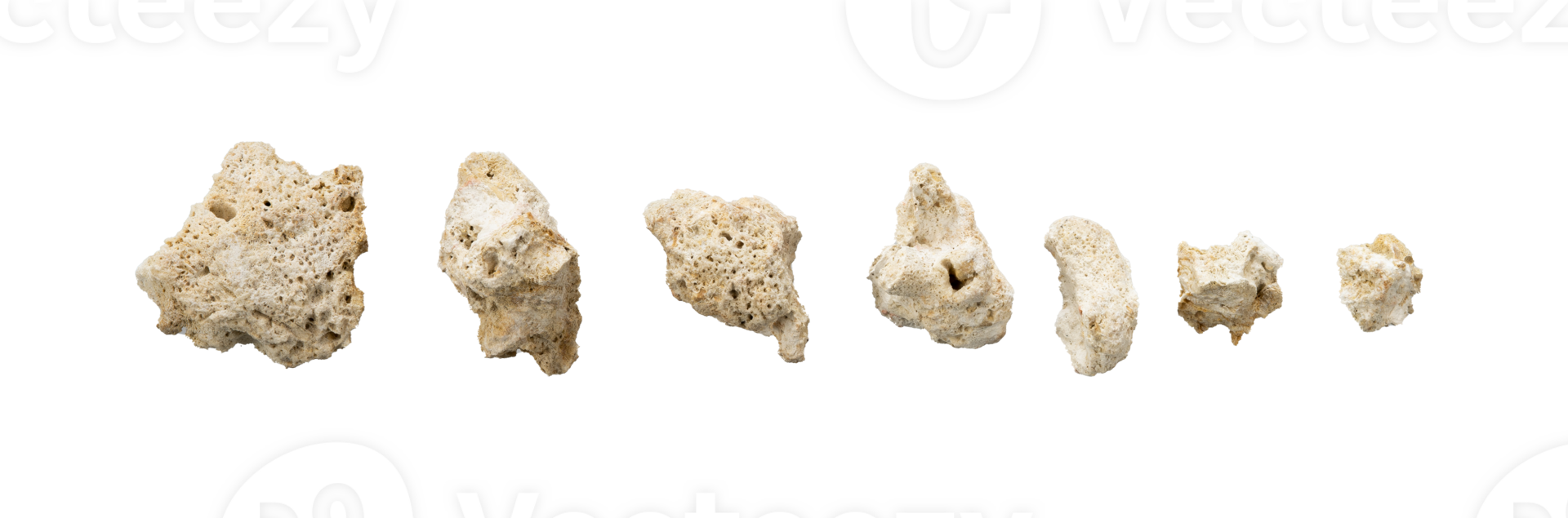 Set of natural rock isolated. Abstract stone element png