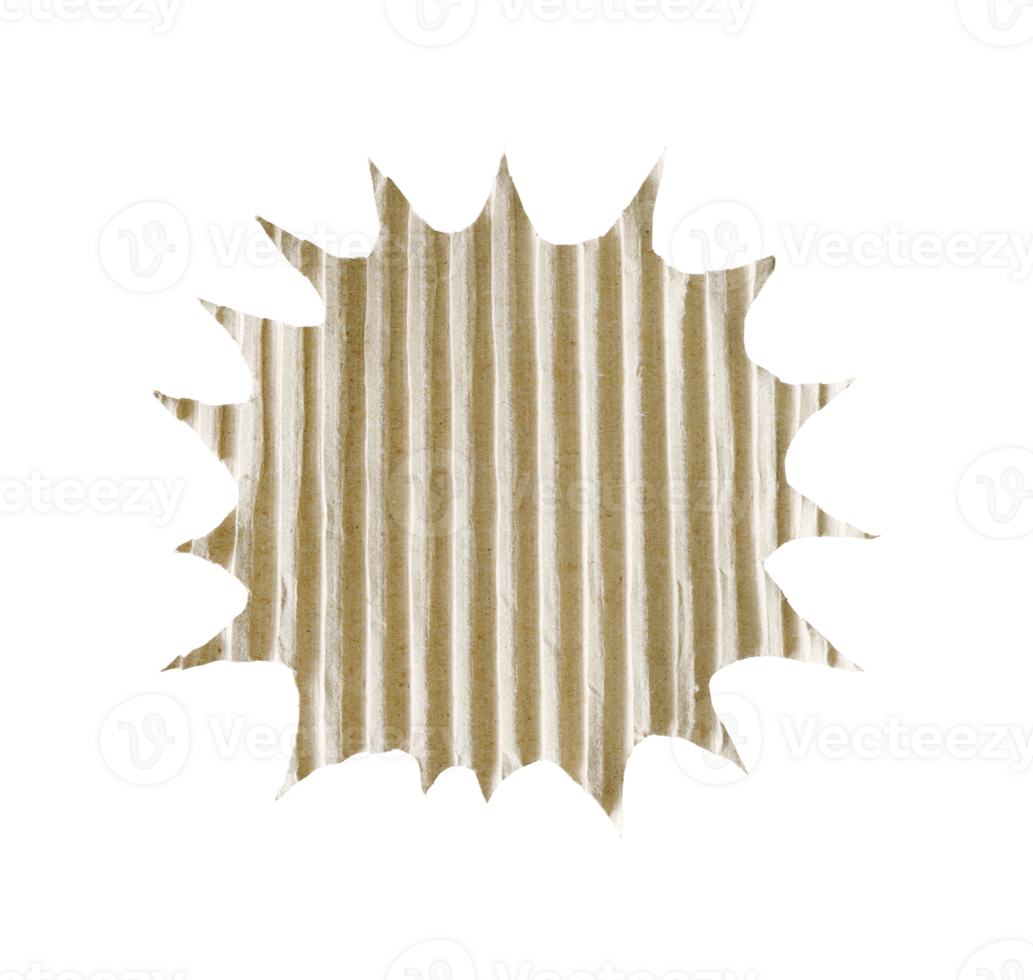 Boom shape with cardboard texture png