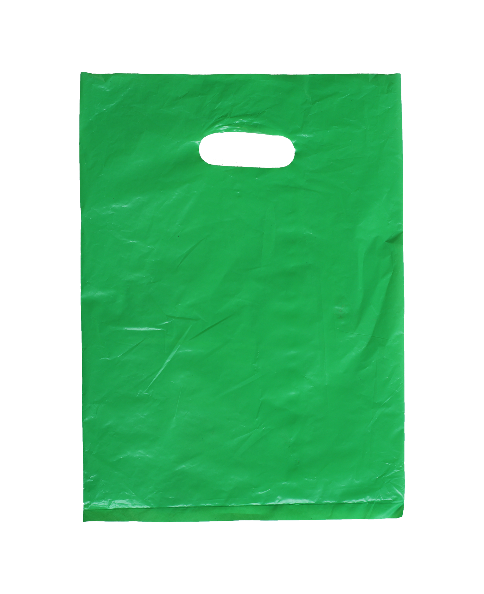 Green plastic bag isolated. Zero waste element 24750245 PNG