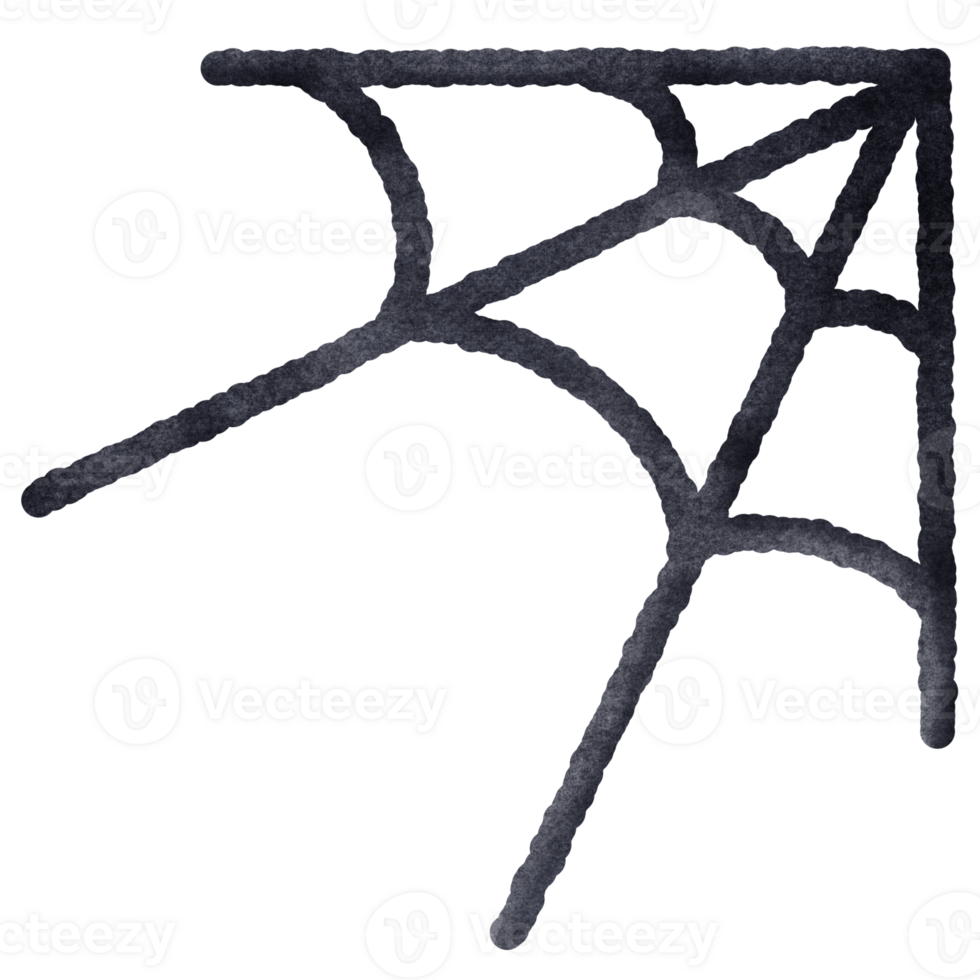 black spiders web for corner decoration png