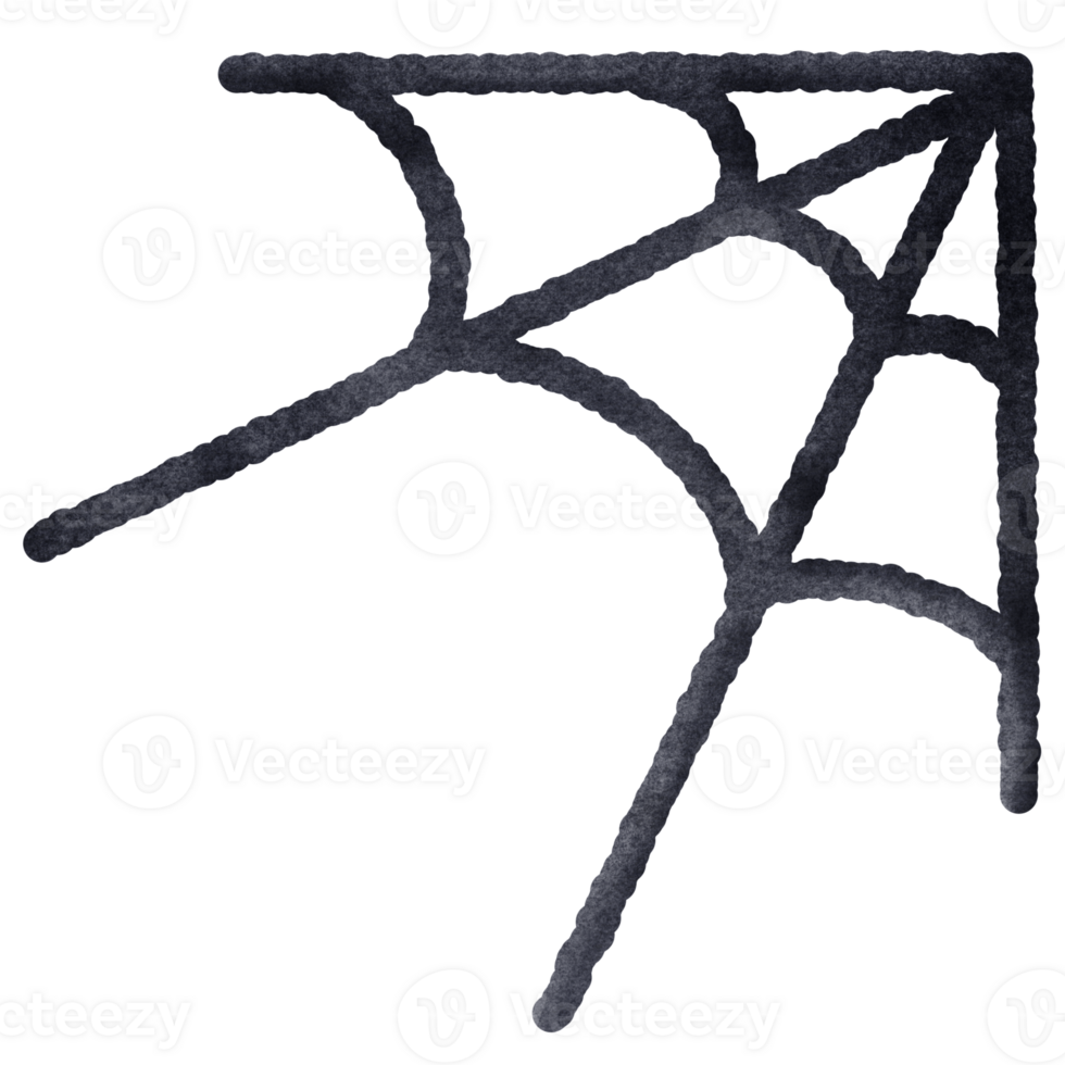 svart spindlar webb för hörn dekoration png