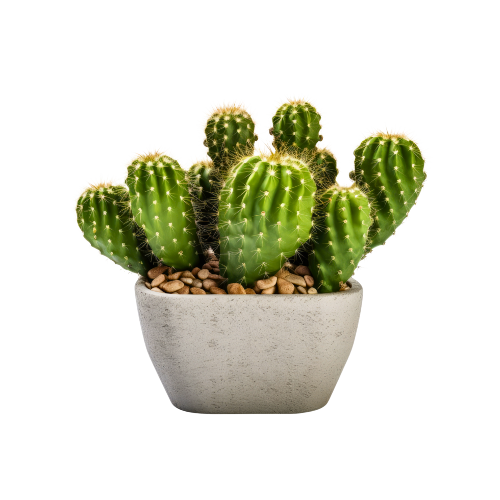 Cactus in a pot. Stock image for decorating a scene or background. png