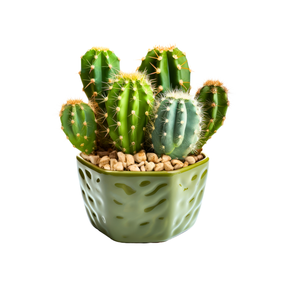 Cactus in a pot. Stock image for decorating a scene or background. png