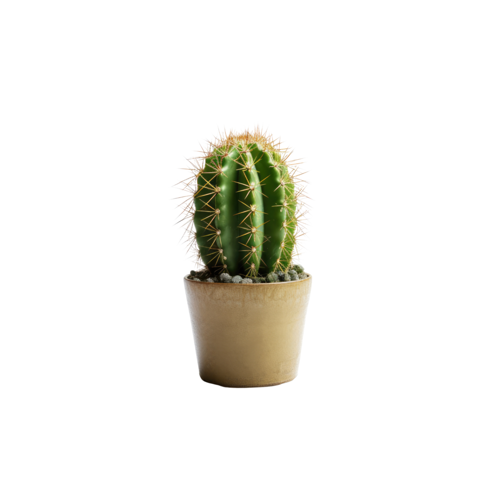 Cactus in a pot. Stock image for decorating a scene or background. png