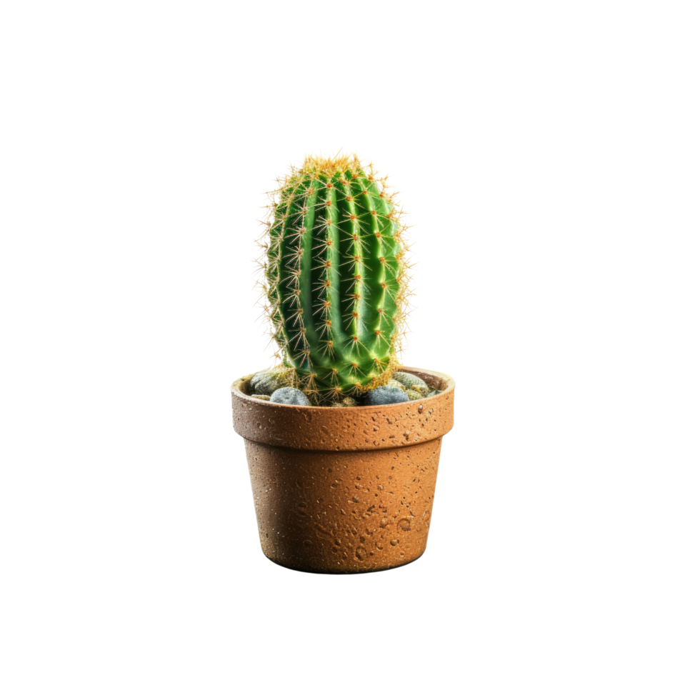 Cactus in a pot. Stock image for decorating a scene or background. png
