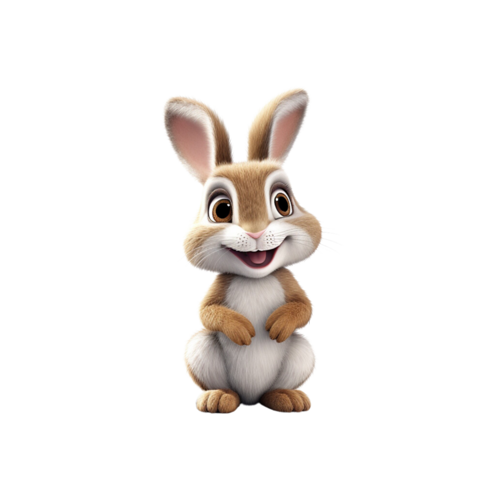 rabbit 3d cartoon character png