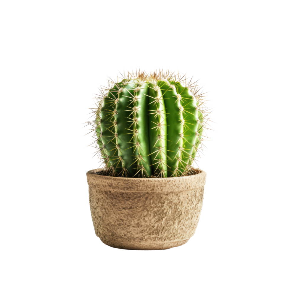 Cactus in a pot. Stock image for decorating a scene or background. png