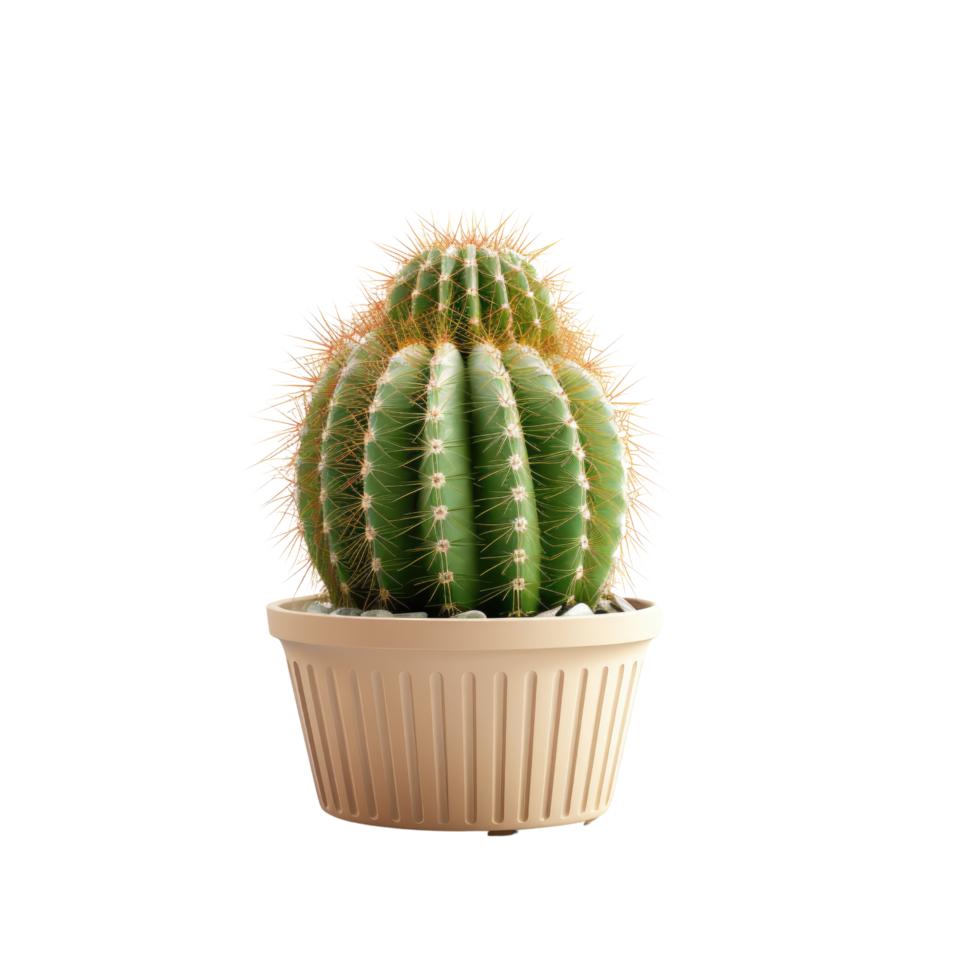 Cactus in a pot. Stock image for decorating a scene or background. png