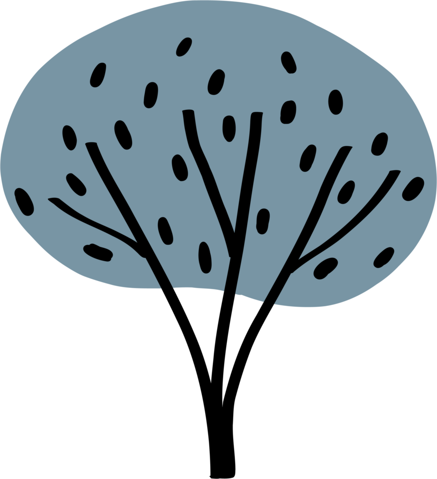 doodle tree freehand drawing. png