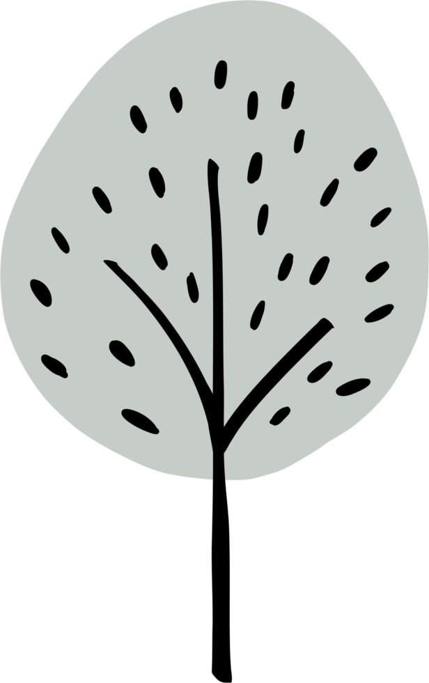 doodle tree freehand drawing. png