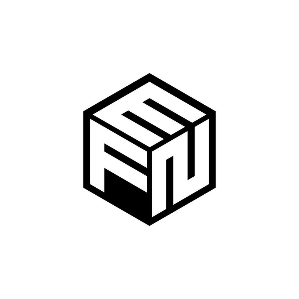 FNM letter logo design in illustration. Vector logo, calligraphy designs for logo, Poster, Invitation, etc.