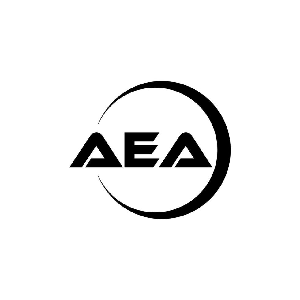 AEA letter logo design in illustration. Vector logo, calligraphy designs for logo, Poster, Invitation, etc.