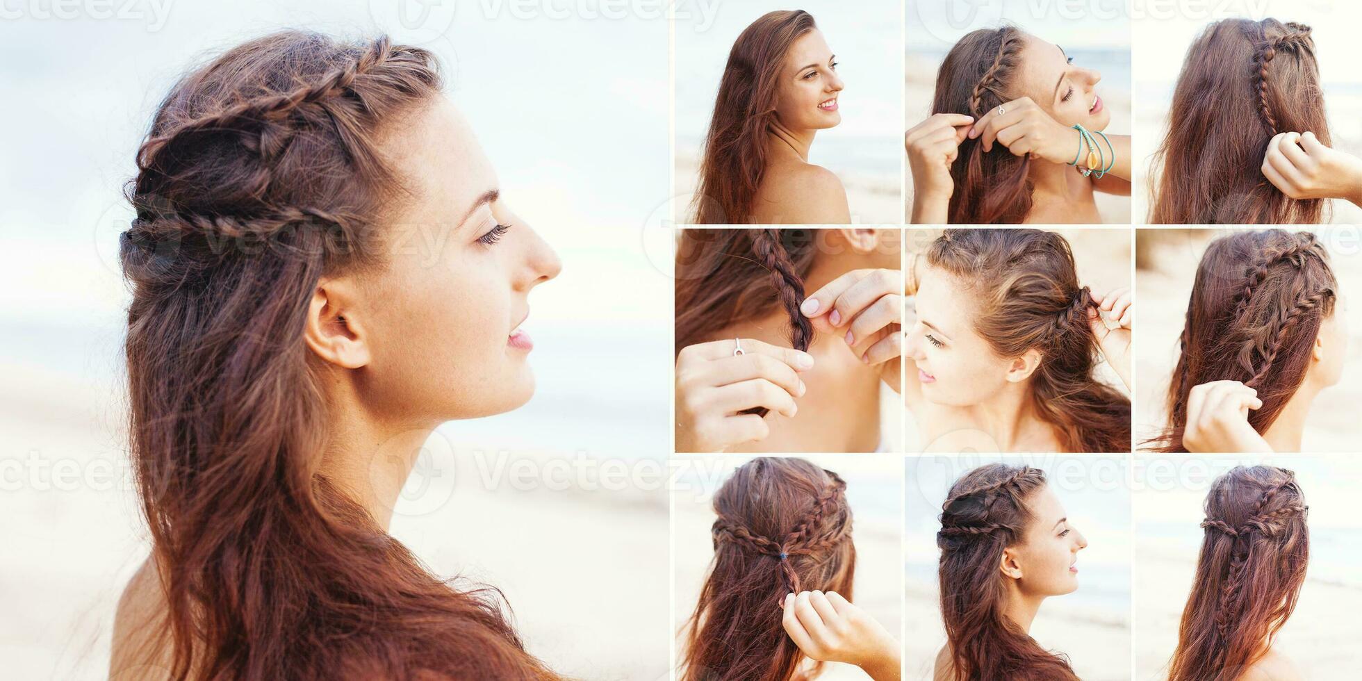 greek style beach hairdo tutorial by beauty blogger photo