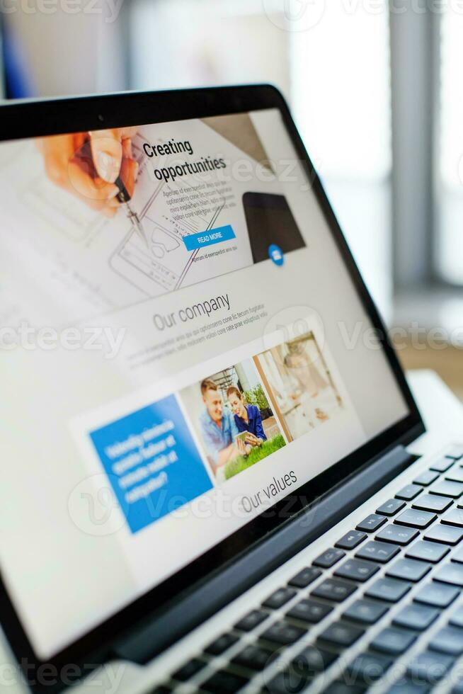 Website design on a laptop screen 24752854 Stock Photo at Vecteezy