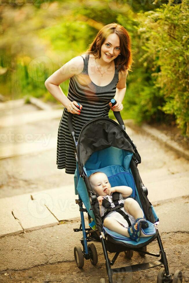 Young mother with her baby photo