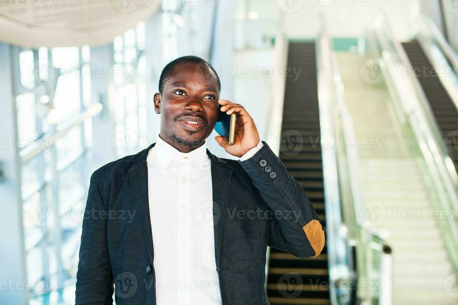 Black, Man, Talking, Cell Phone, Lifestyle, Proffesional photo
