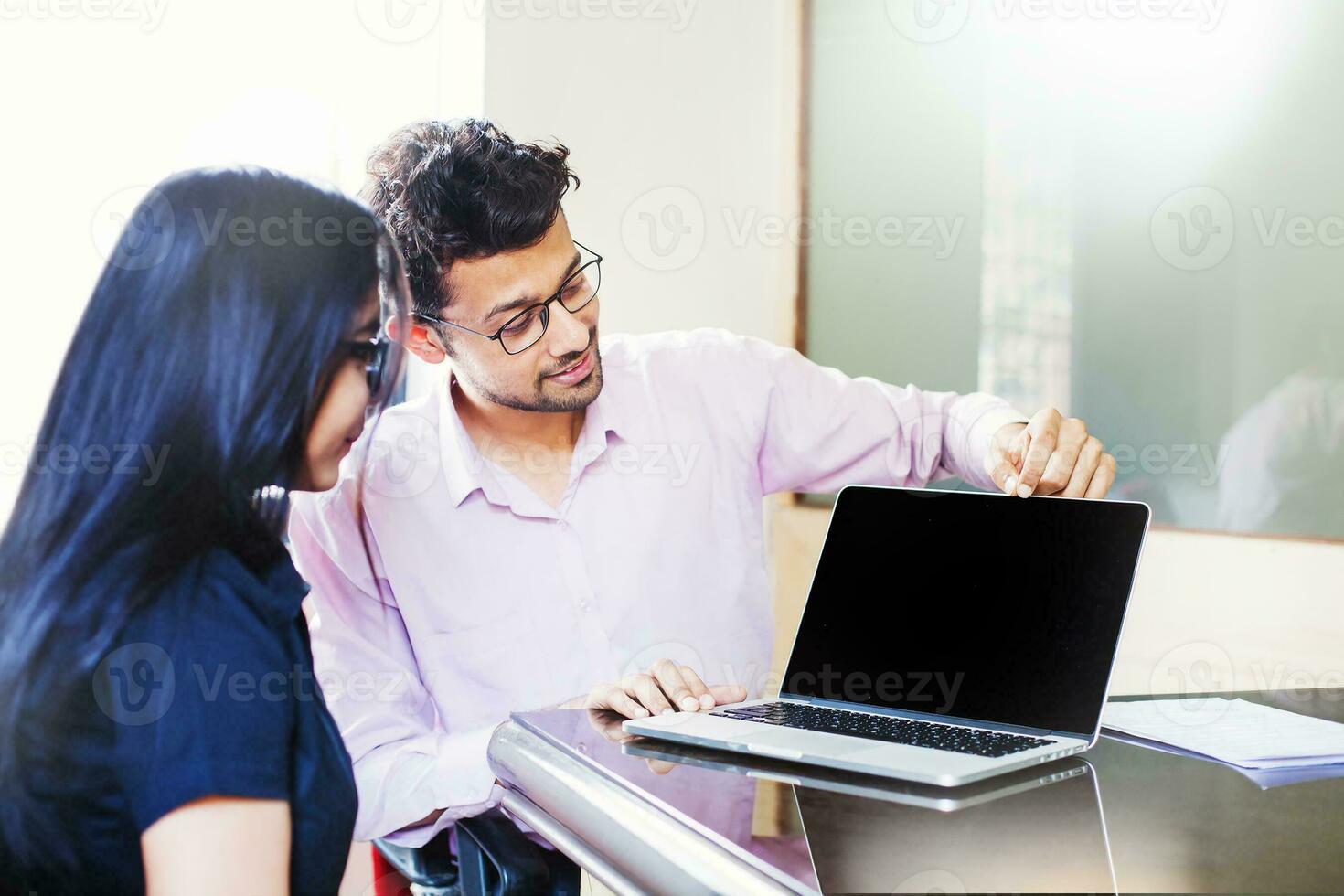 Asian business coworkers together photo