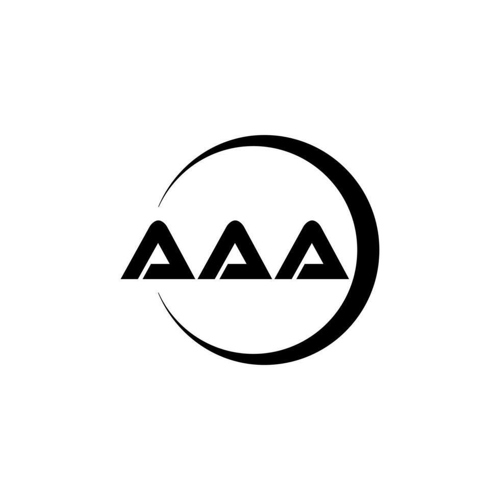 AAA letter logo design in illustration. Vector logo, calligraphy designs for logo, Poster, Invitation, etc.